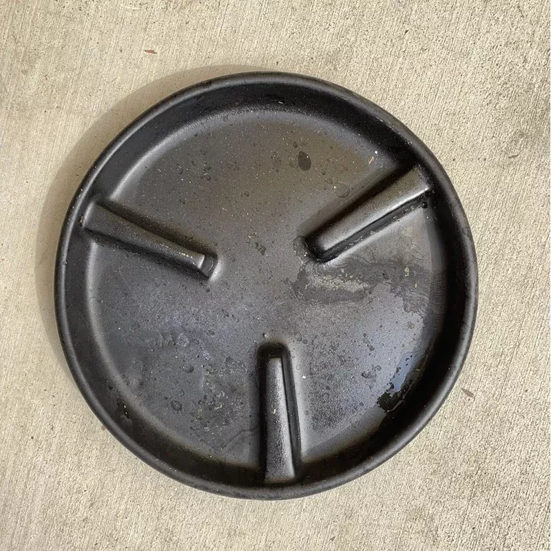 10-deep-rib-saucer-matte-black 10” Deep Rib Saucer Matte Black