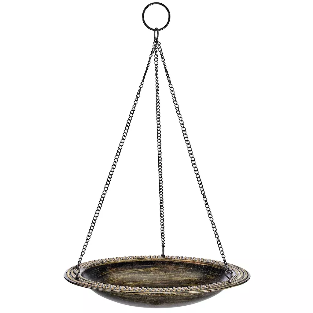 13.5-inch Hanging Aged Brass Bird Bath By Good Directions