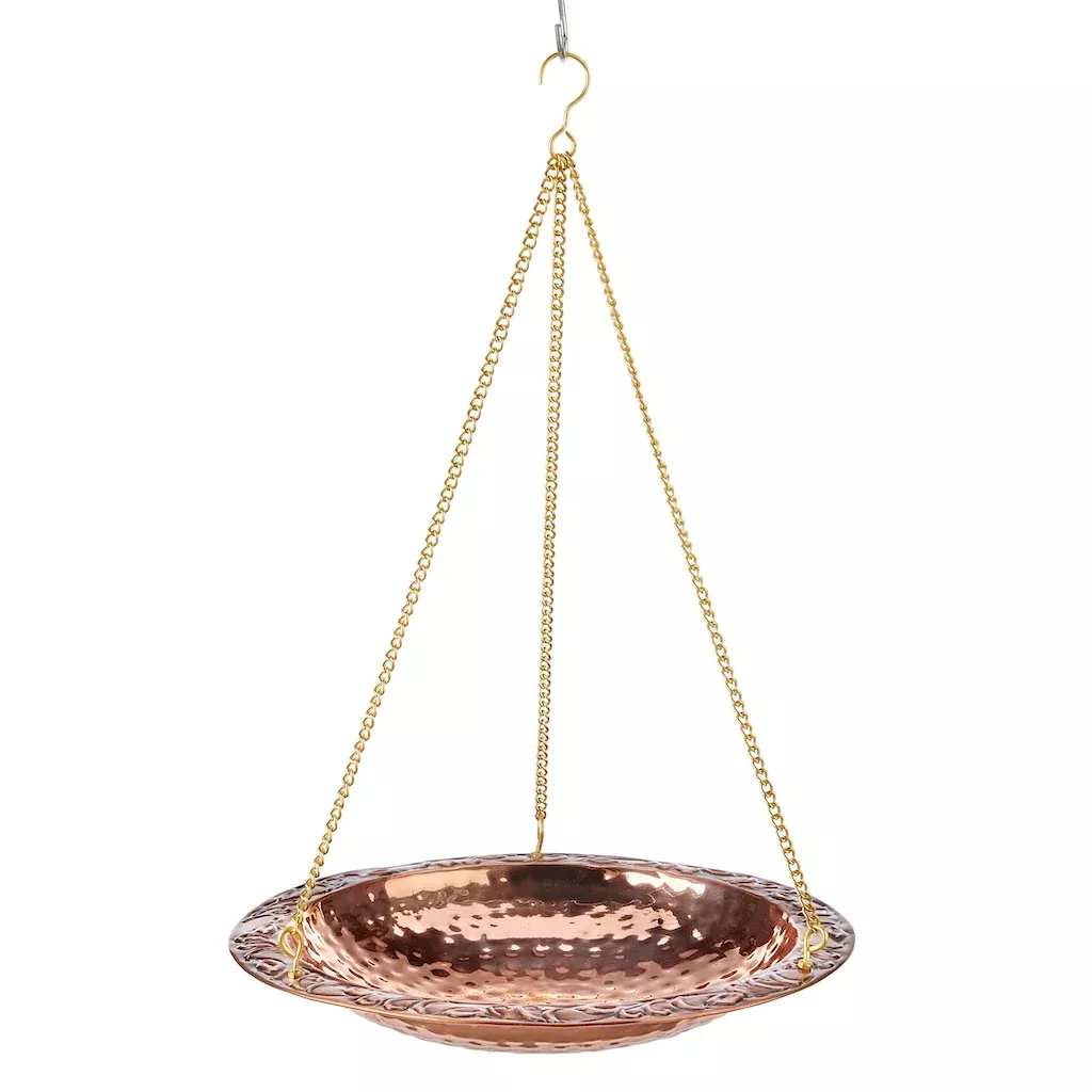 13-5-inch-hanging-copper-bird-bath-by-good-directions 13.5-inch Hanging Copper Bird Bath By Good Directions