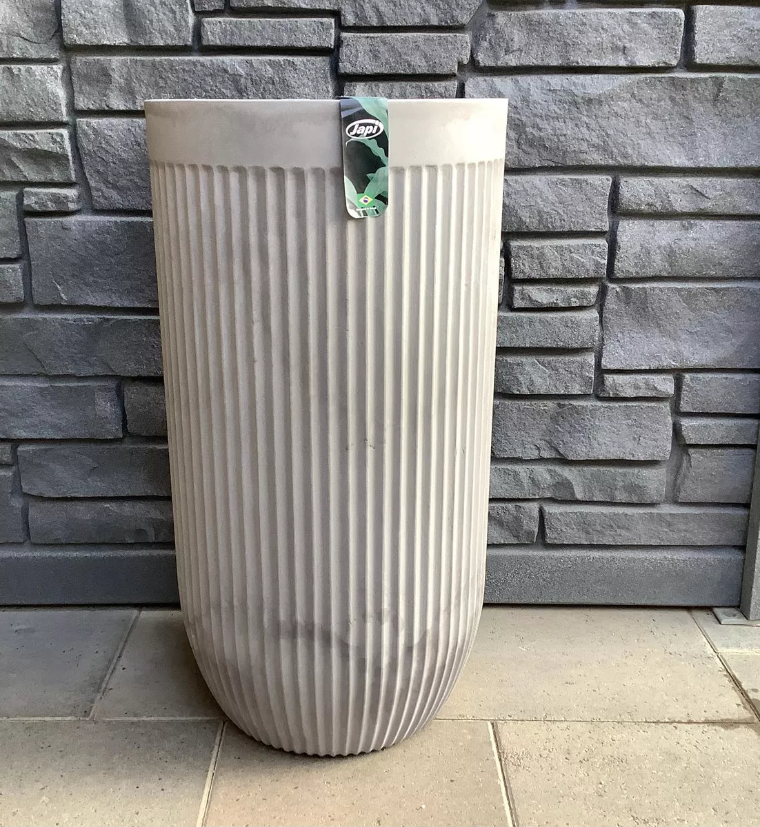 17-5-flute-tall-round-burnt-cement 17.5" Flute Tall Round - Burnt Cement