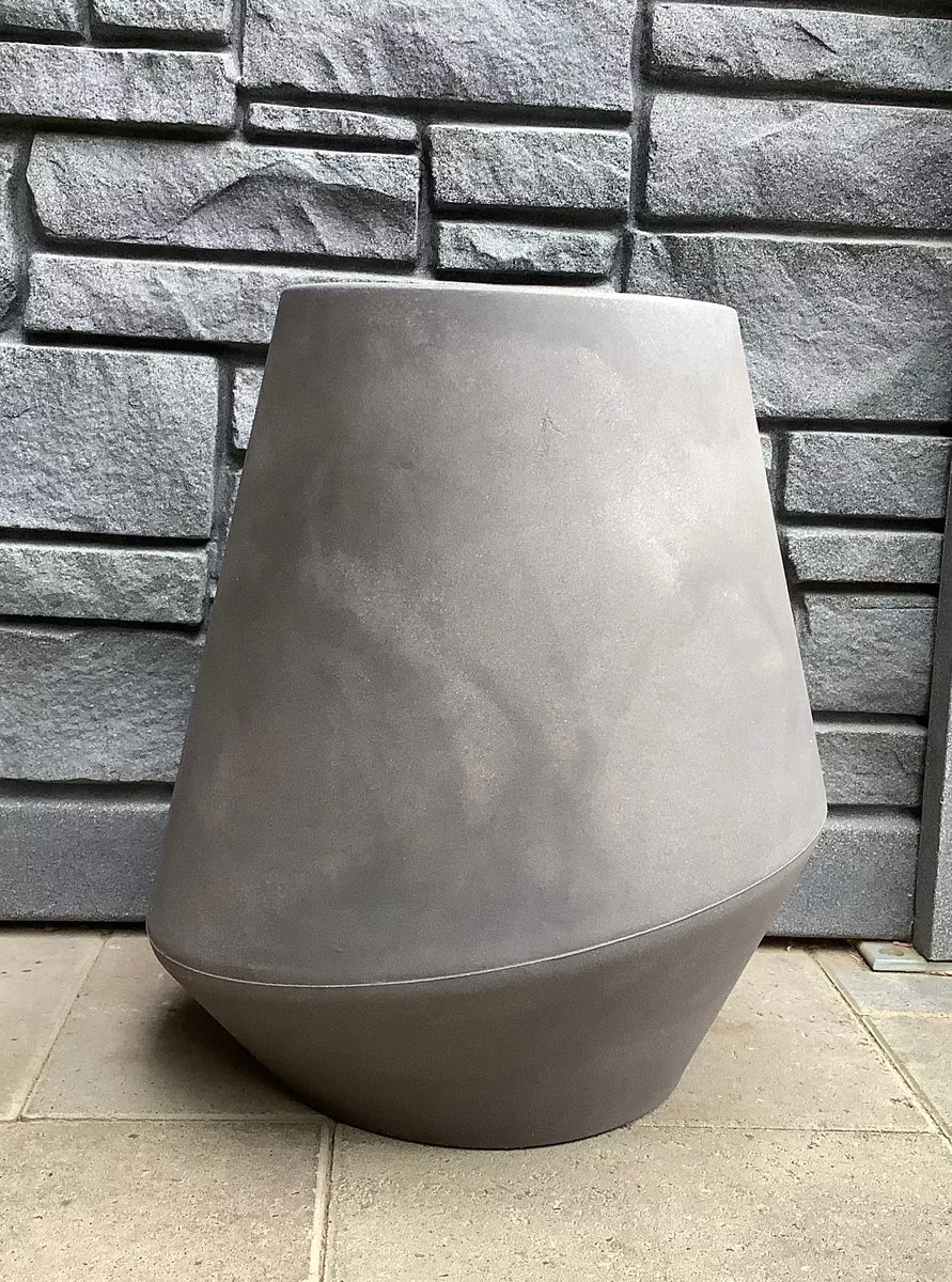 17-top-pot-tall-planter-reversible-black-slate 17" Top Pot Tall Planter, Reversible - Black Slate