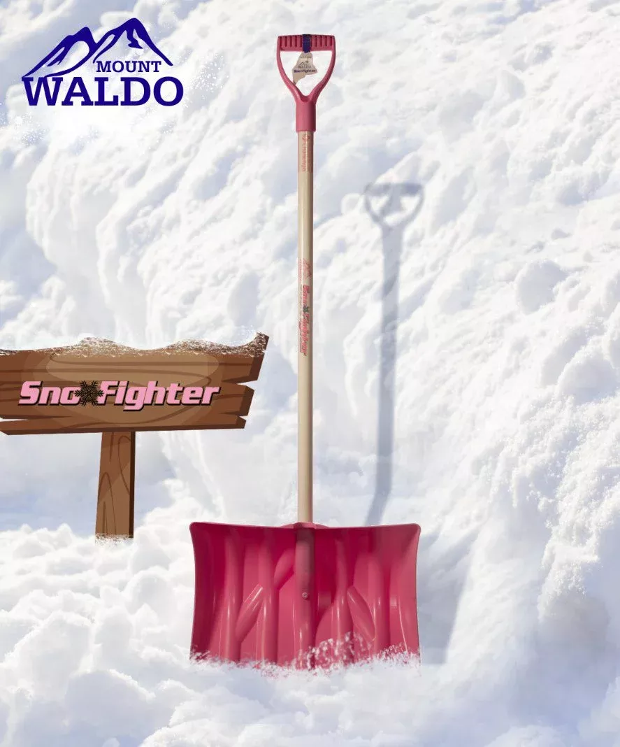 18-snofighter-with-fiberglass-handle-snow-shovel-color-pink 18" SnoFighter with Fiberglass Handle Snow Shovel, Color Pink