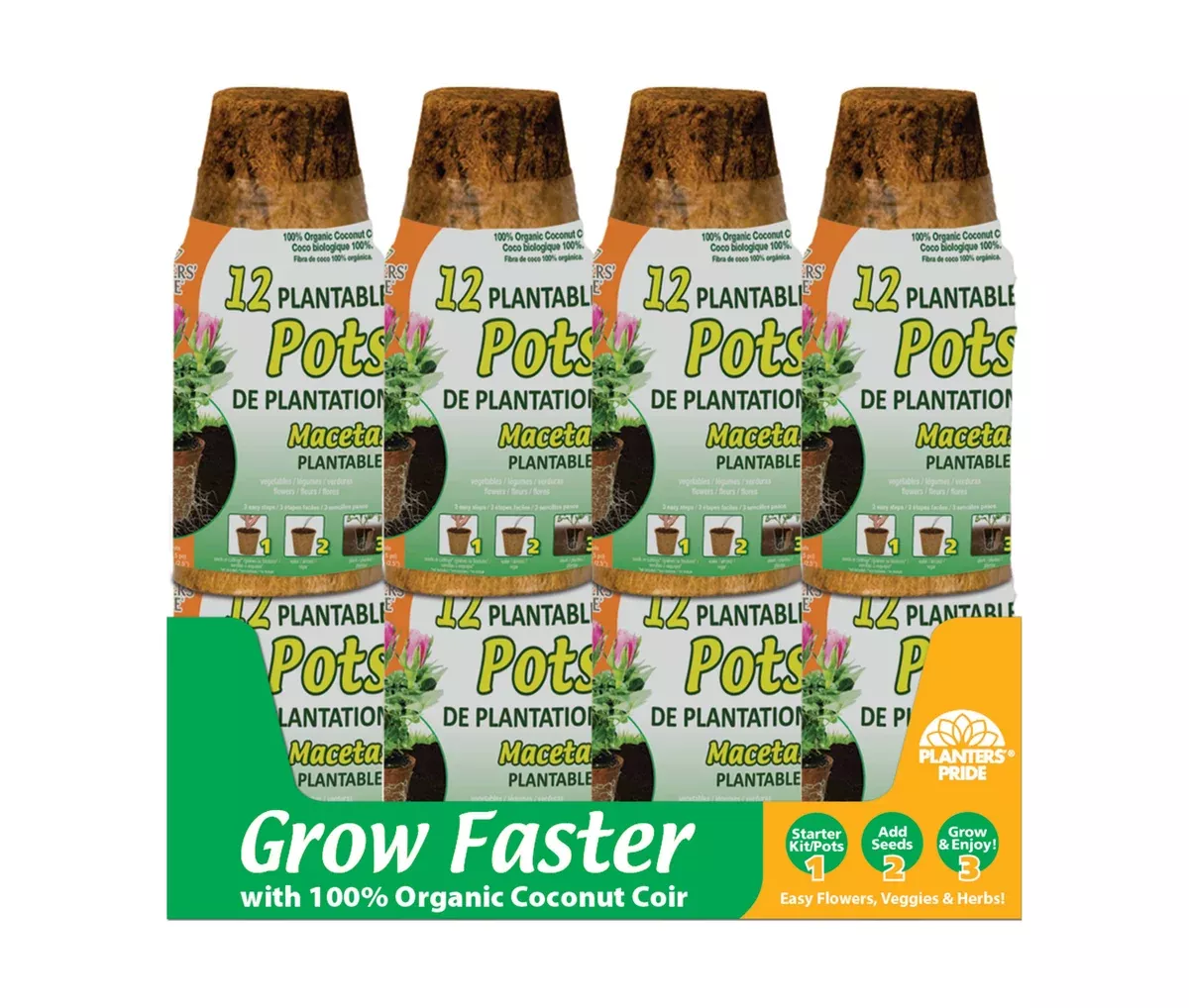 2-50-biodegradable-coconut-coir-pot-12-pk 2.50" Biodegradable Coconut Coir Pot - 12 Pk