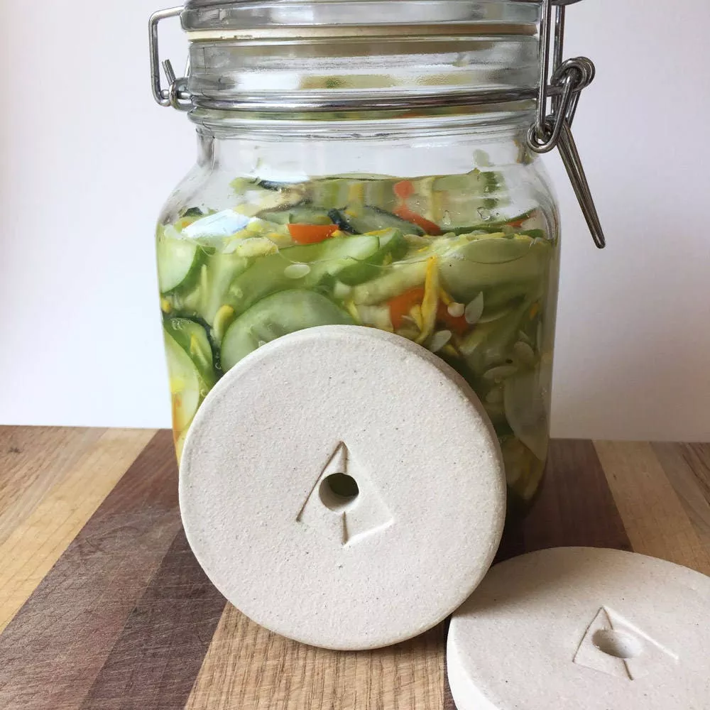 3" or 3.25" Ceramic Fermentation Weight - Pickling Weight for Fido or Weck Jars