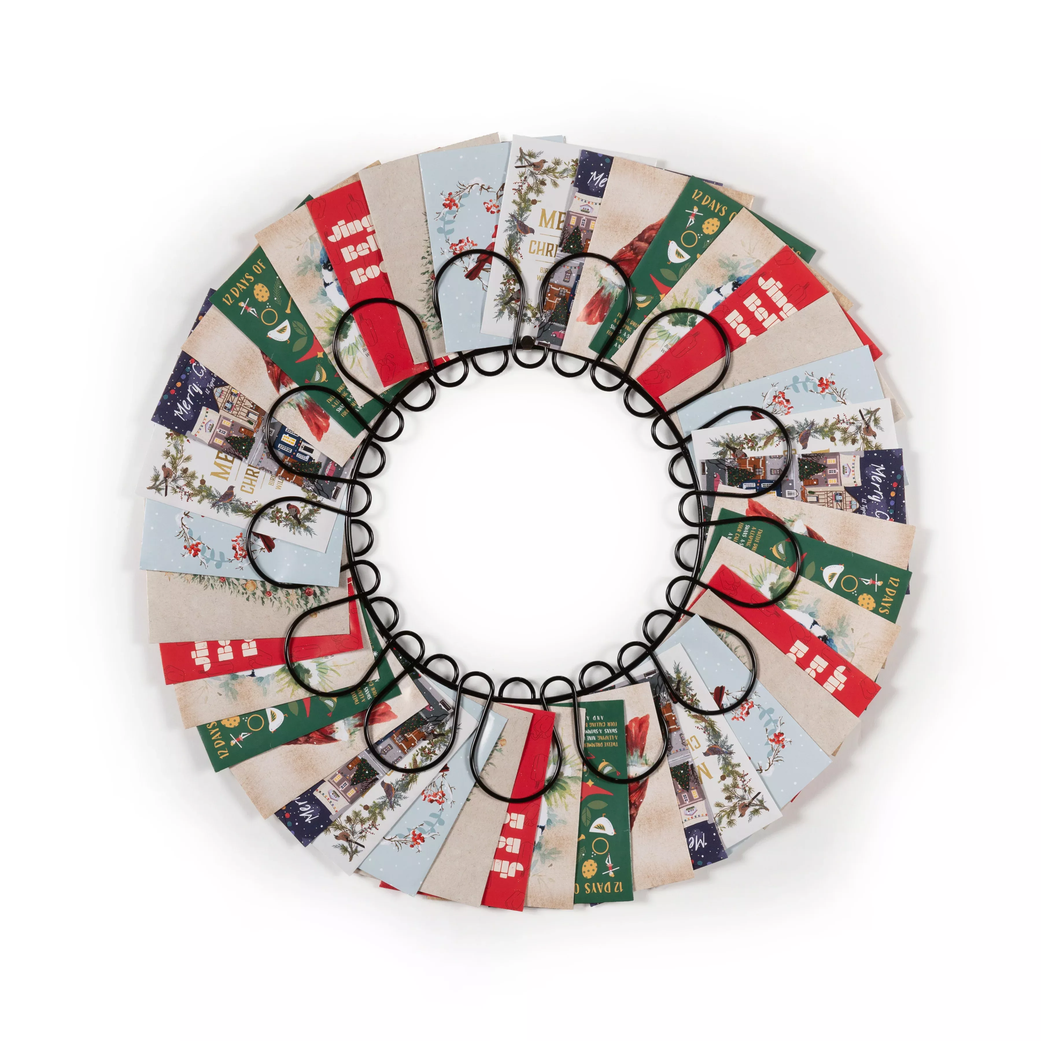 40 Piece Holiday Christmas Seed Packet Wreath