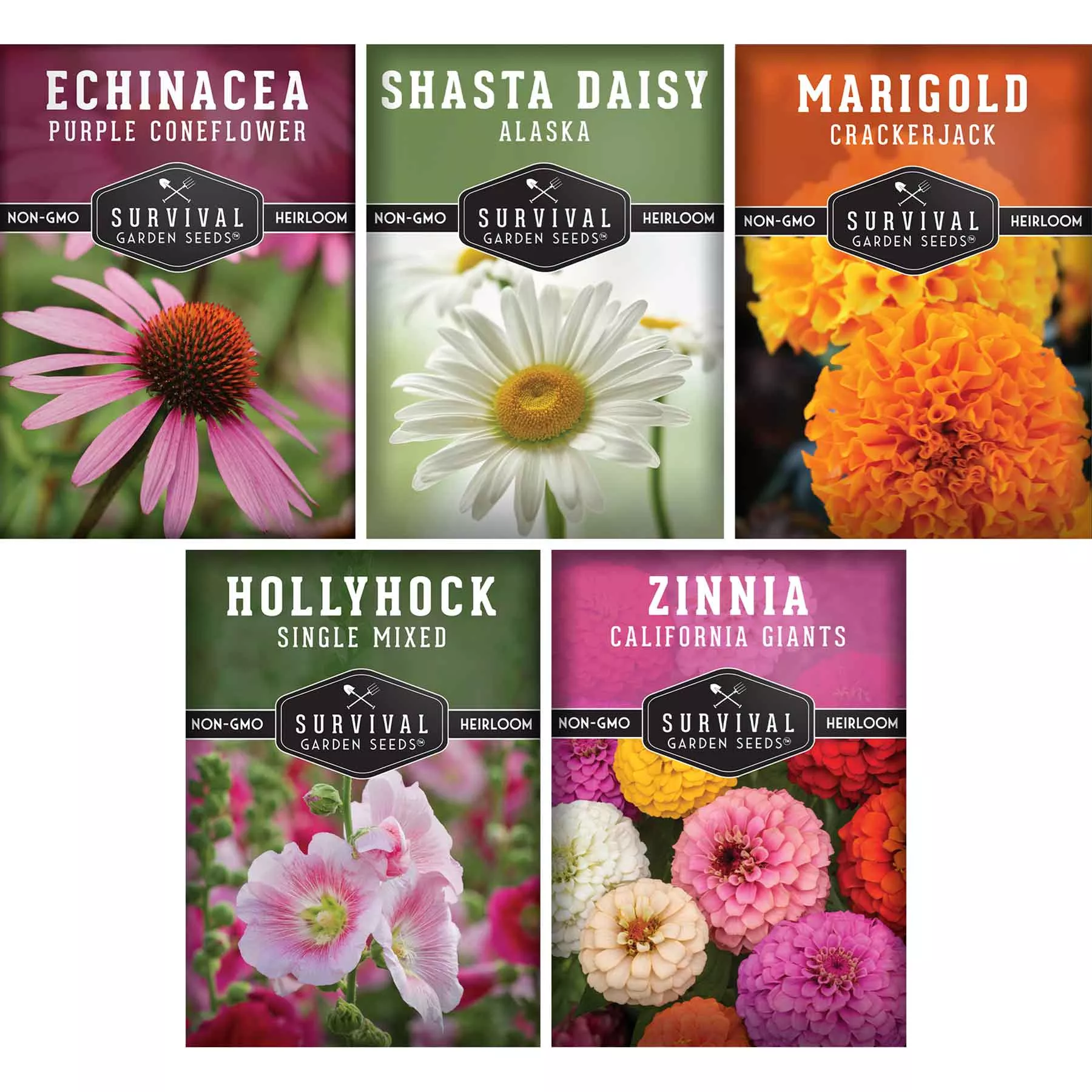 5-variety-heirloom-flower-seed-collection-non-gmo-annual-perennial-blooms-pollin 5-Variety Heirloom Flower Seed Collection – Non-GMO Annual & Perennial Blooms for Pollinator Gardens and Cut Arrangements