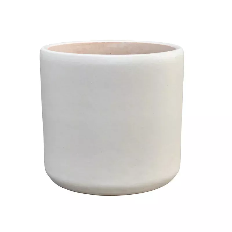 8-deep-buff-glazed-matte-white-cylinder 8” Deep Buff Glazed- Matte White Cylinder
