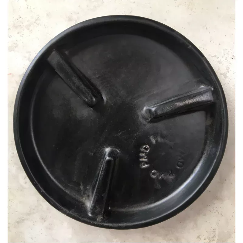 8-deep-rib-saucer-matte-black 8” Deep Rib Saucer Matte Black