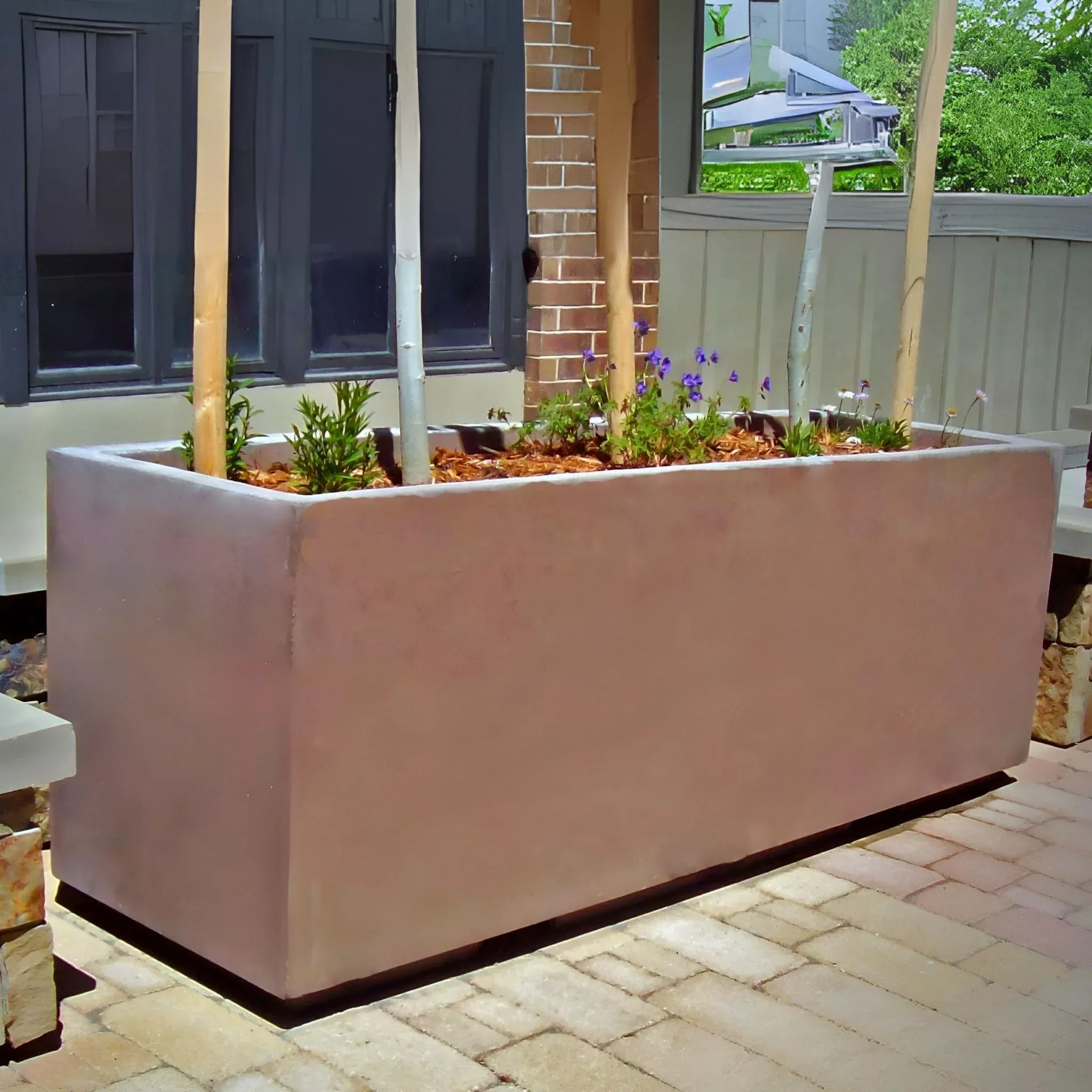 8FT Large Rectangular Concrete Planter - Architectural Collection