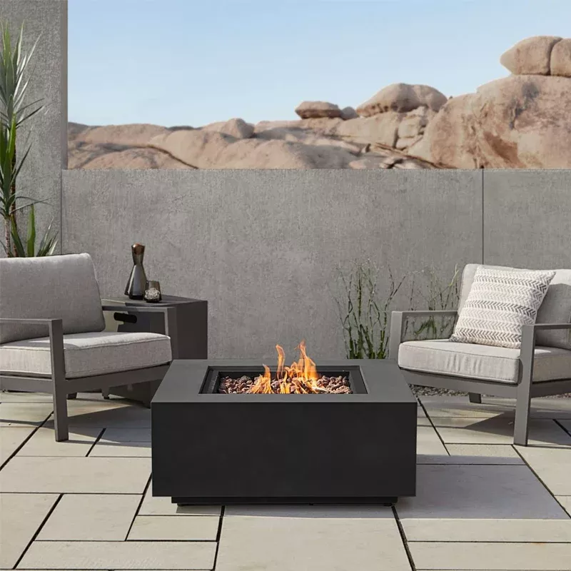 Aegean Square Propane Fire Table with NG Conversion Kit