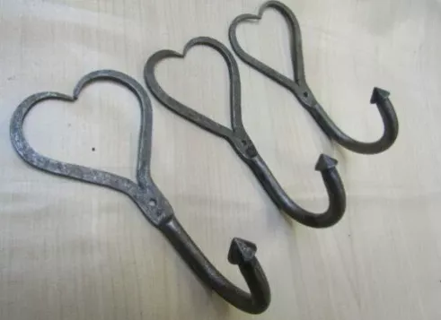 Antique Gray Heart Hook