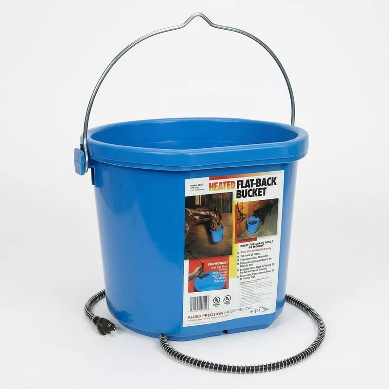 API 20 Qt Plastic Thermostatically Controlled Round Flat Back Heated Bucket