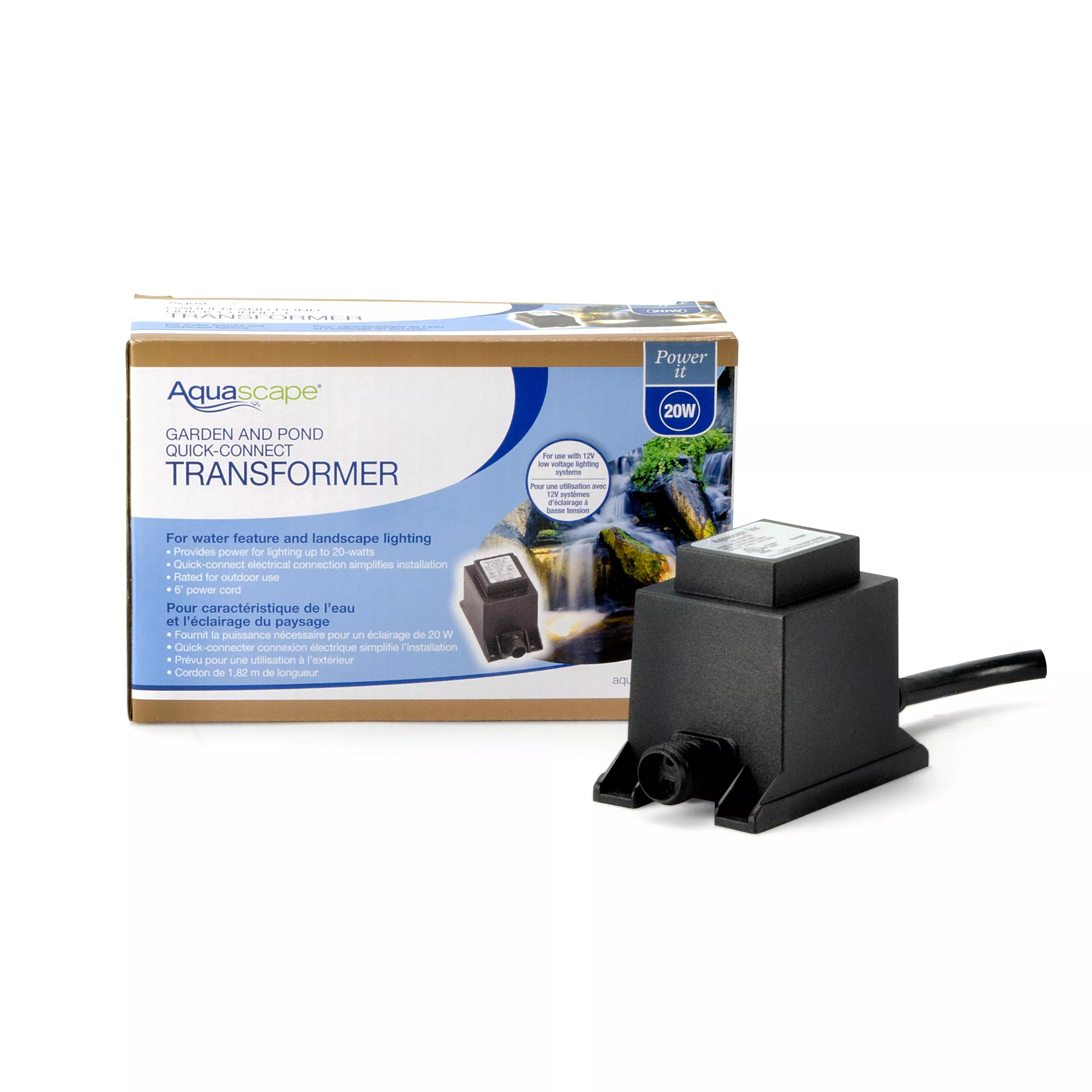 aquascape-transformer-20-watt-low-voltage-quick-connect Aquascape TRANSFORMER 20-WATT LOW VOLTAGE QUICK-CONNECT