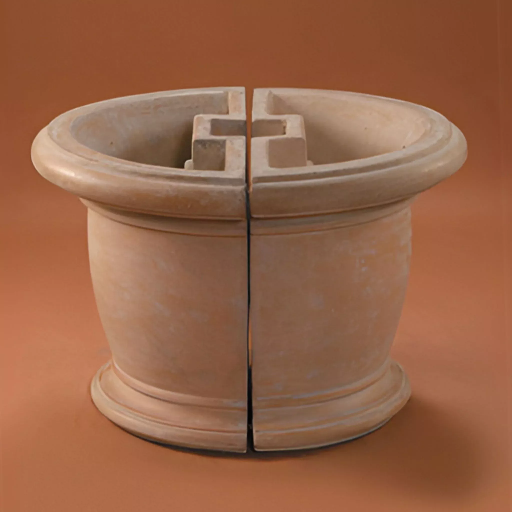 architectural-round-wrap-around-concrete-planter-fiore-695s Architectural Round Wrap-Around Concrete Planter - Fiore #695S