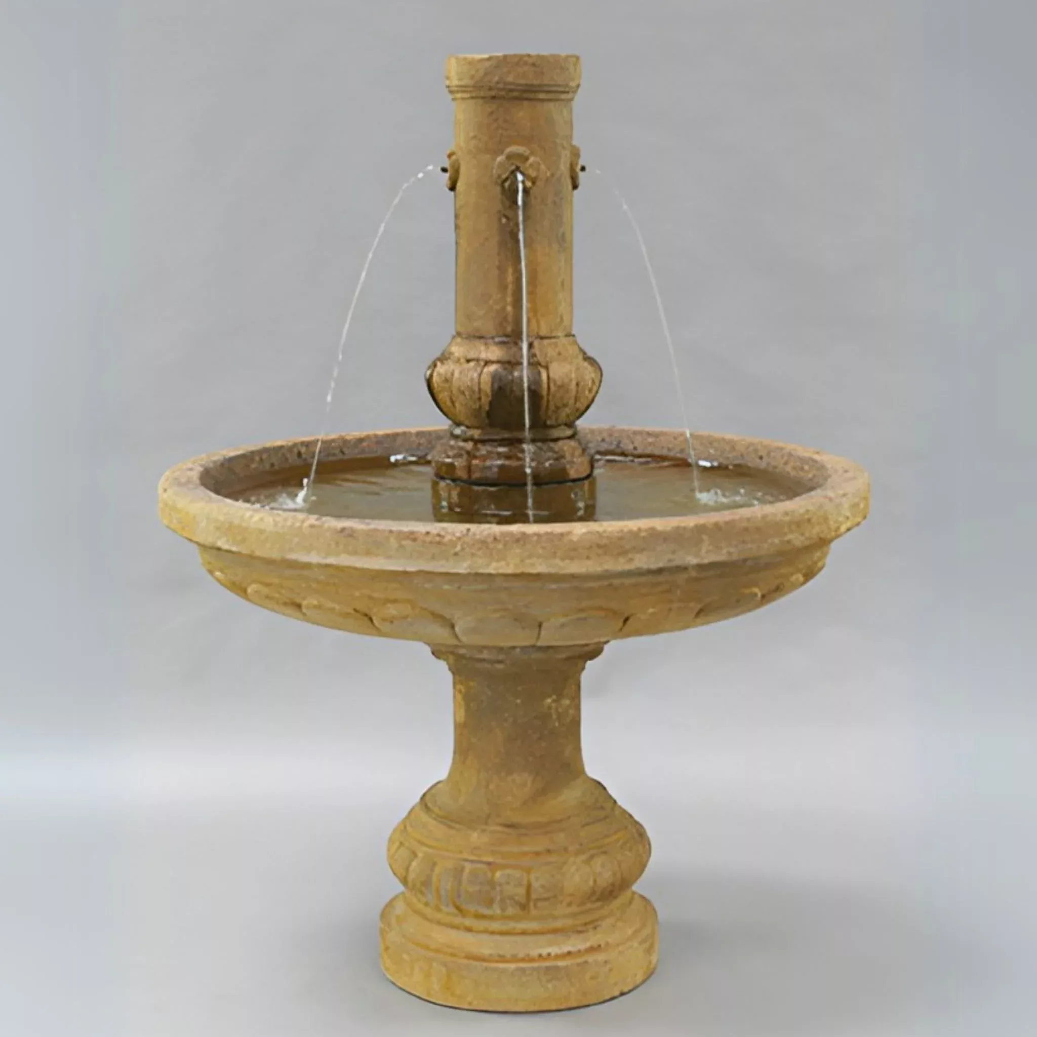 athenian-concrete-garden-fountain-fiore-lg135 Athenian Concrete Garden Fountain - Fiore #LG135