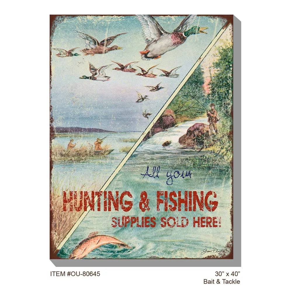 bait-tackle-outdoor-canvas-art Bait and Tackle Outdoor Canvas Art