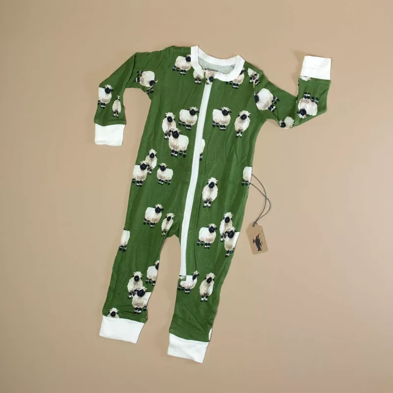 bamboo-zipper-pajamas-valais-sheep Bamboo Zipper Pajamas | Valais Sheep