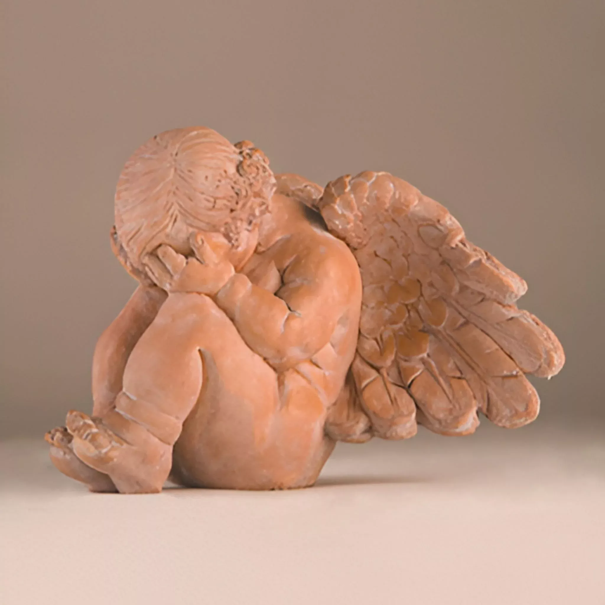 bashful-angel-concrete-garden-statue-fiore-119 Bashful Angel Concrete Garden Statue - Fiore #119
