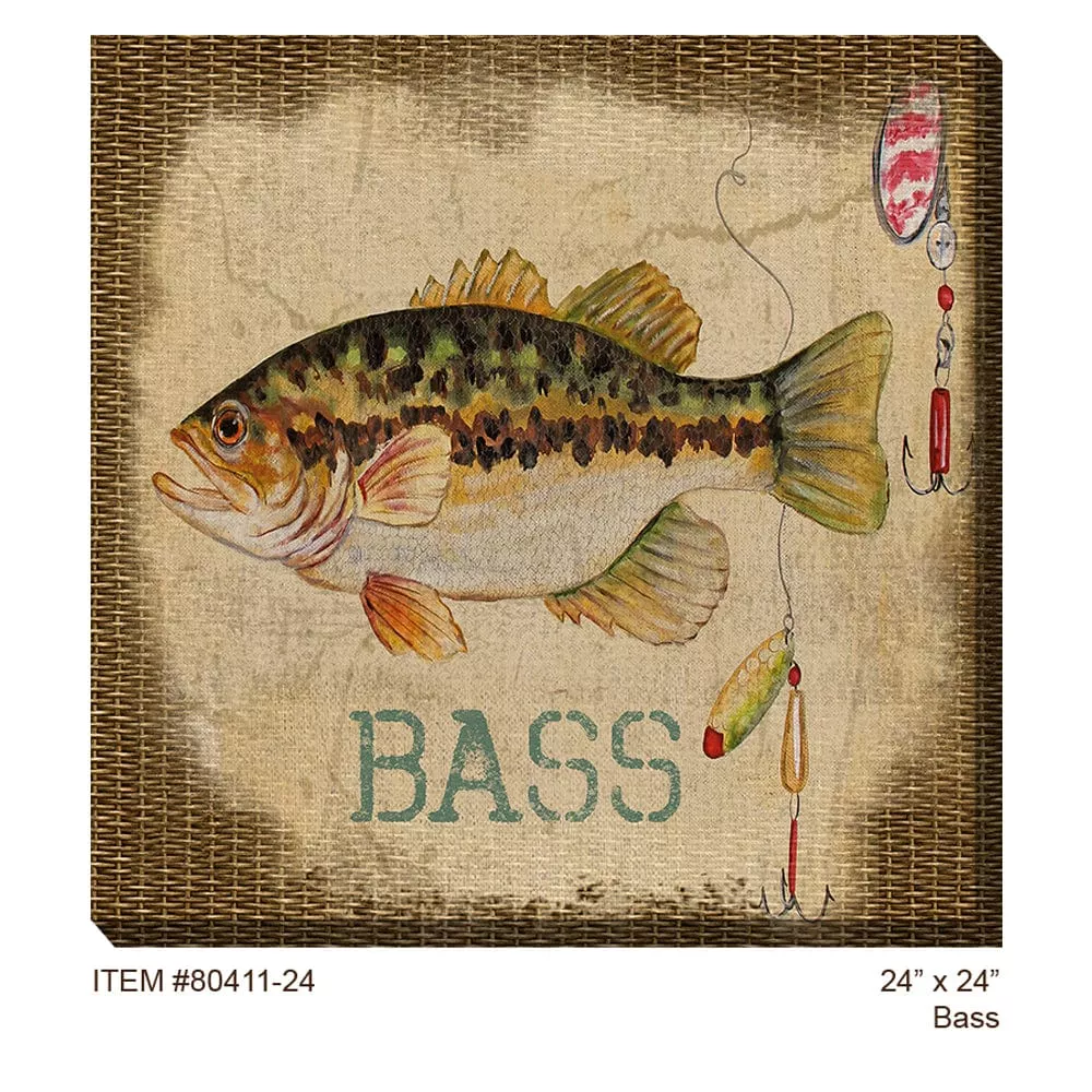 Bass Outdoor Canvas Art