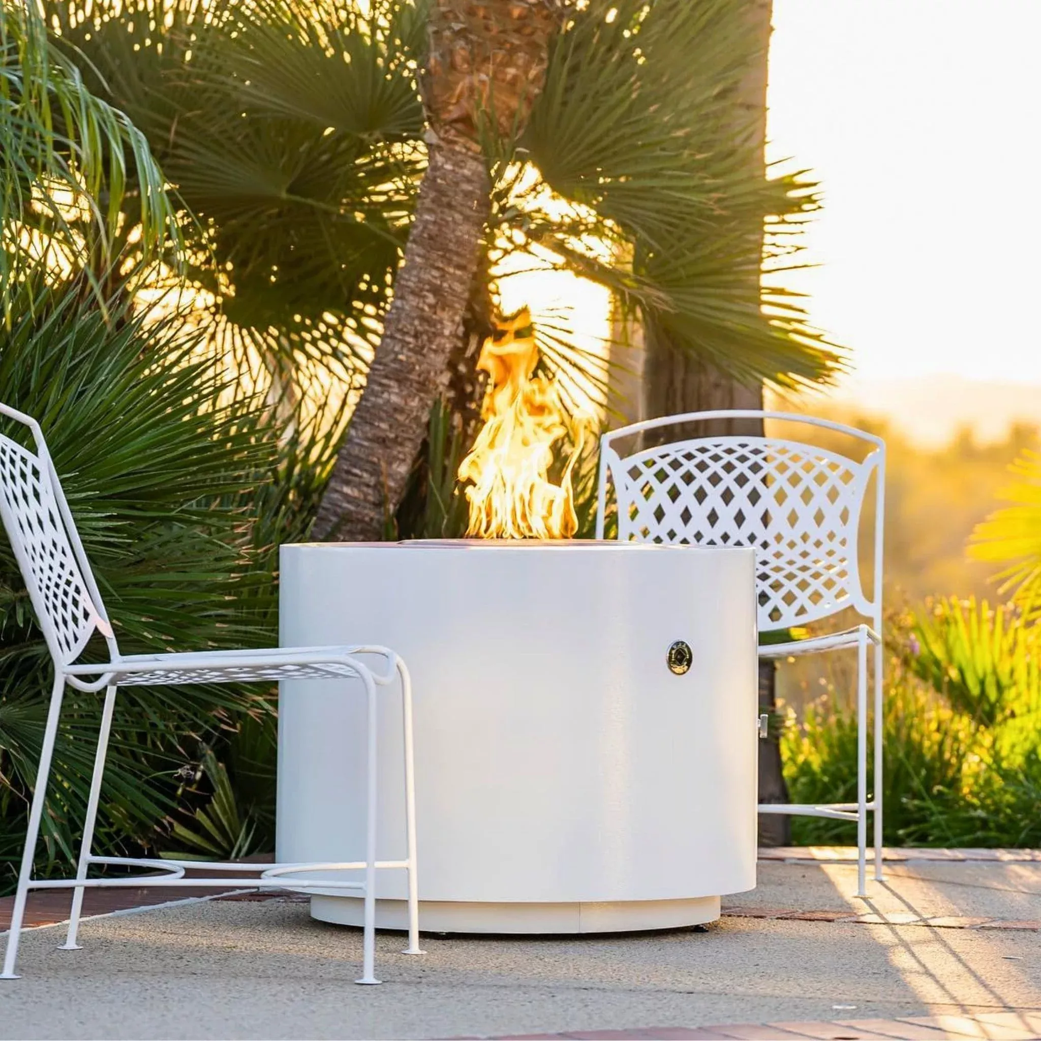 beverly-steel-round-gas-fire-pit-outdoor-plus Beverly Steel Round Gas Fire Pit - Outdoor Plus