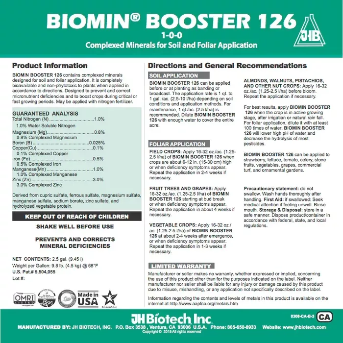 biomin-booster-126-amino-acid-chelated-minerals-gallon Biomin Booster 126 Amino Acid Chelated Minerals - Gallon