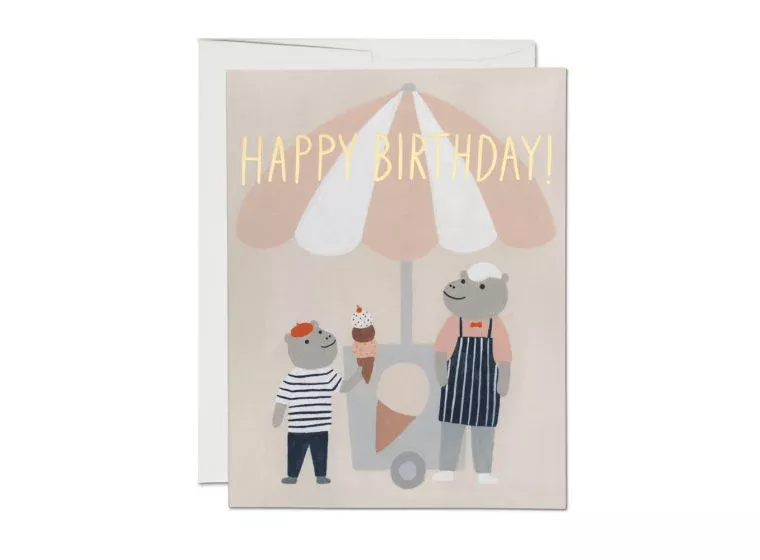 birthday-card-ice-cream-hippos Birthday Card: Ice Cream Hippos