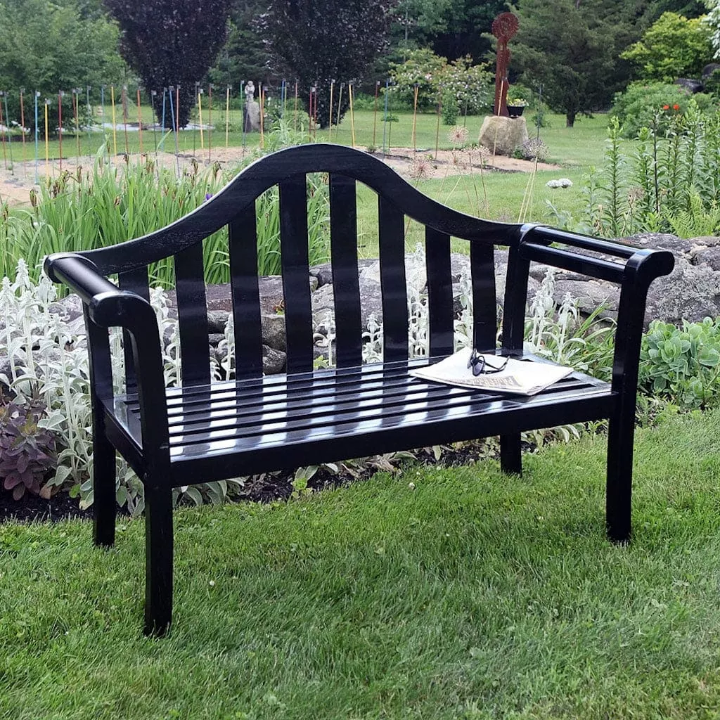 black-camelback-bench-by-achla-designs Black Camelback Bench by Achla Designs