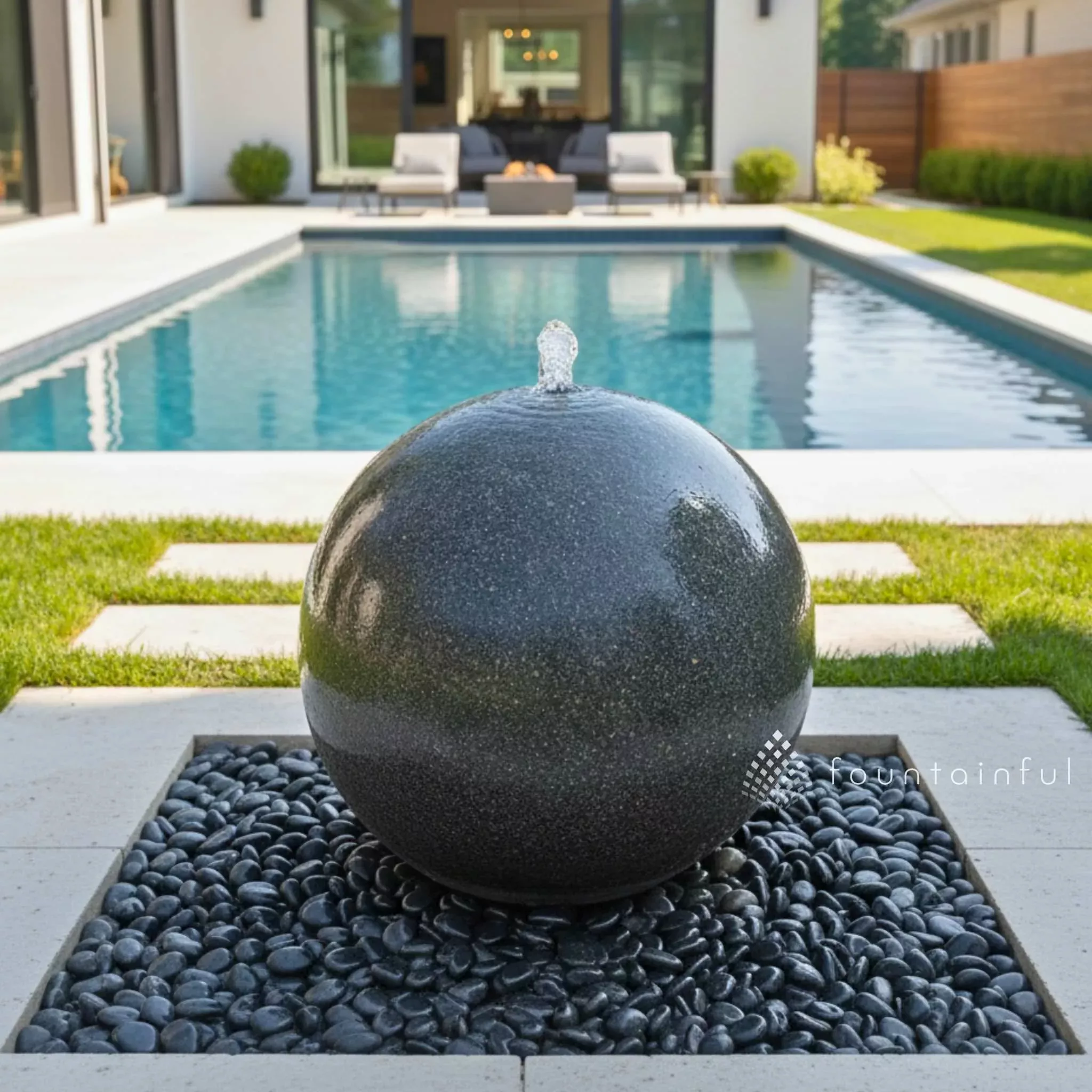 black-granite-sphere-fountain-complete-kit-blue-thumb Black Granite Sphere Fountain - Complete Kit - Blue Thumb