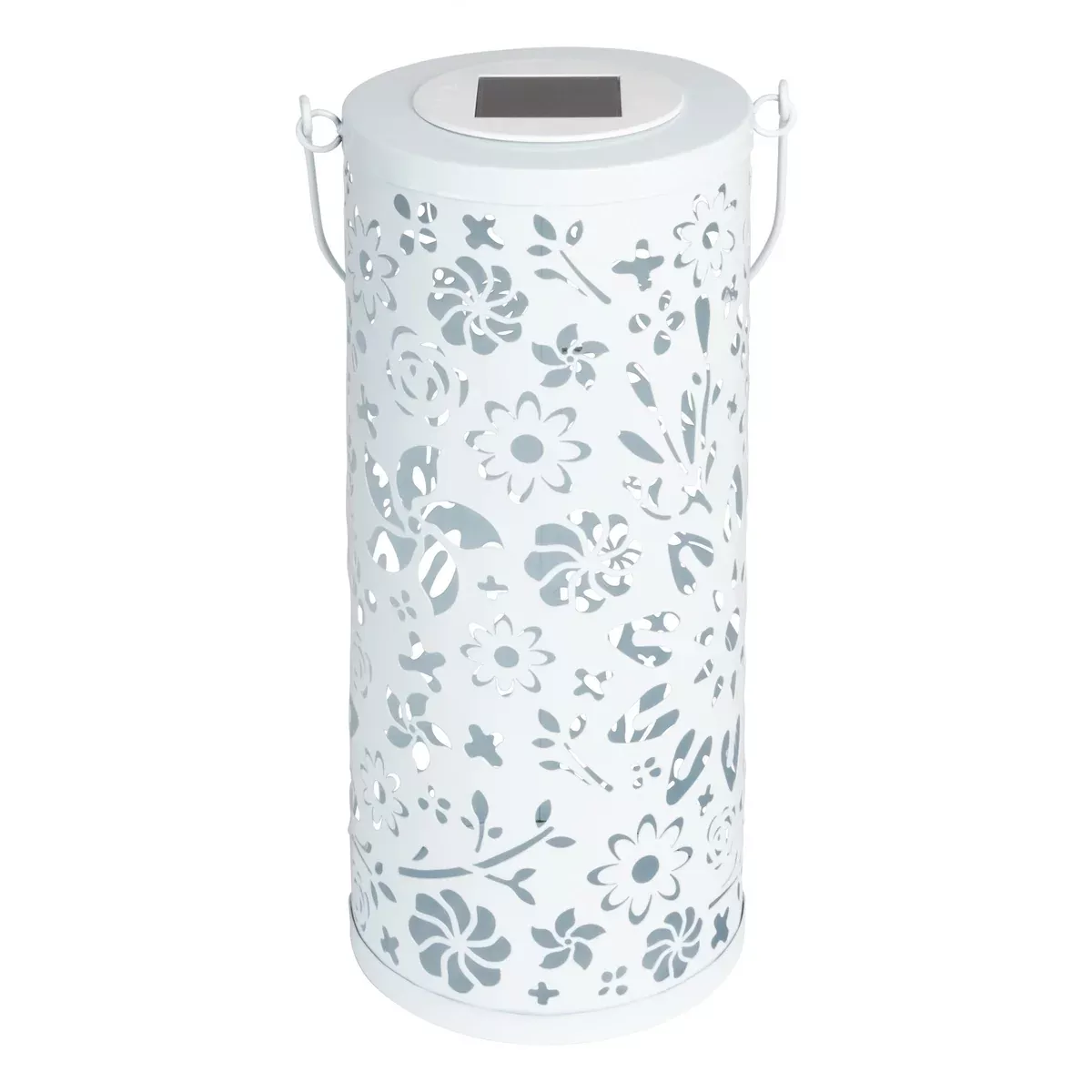 bloom-punched-metal-solar-lantern-white Bloom Punched Metal Solar Lantern - White
