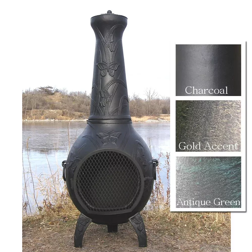 blue-rooster-butterfly-chiminea The Blue Rooster Butterfly Chiminea