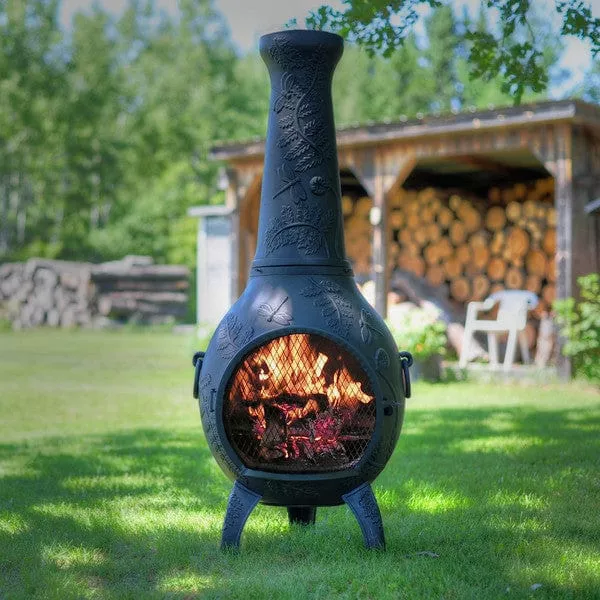 blue-rooster-dragonfly-chiminea-in-cast-aluminum The Blue Rooster Dragonfly Chiminea in Cast Aluminum