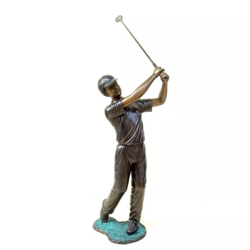 brass-baron-boy-golfer-statue Brass Baron Boy Golfer Statue
