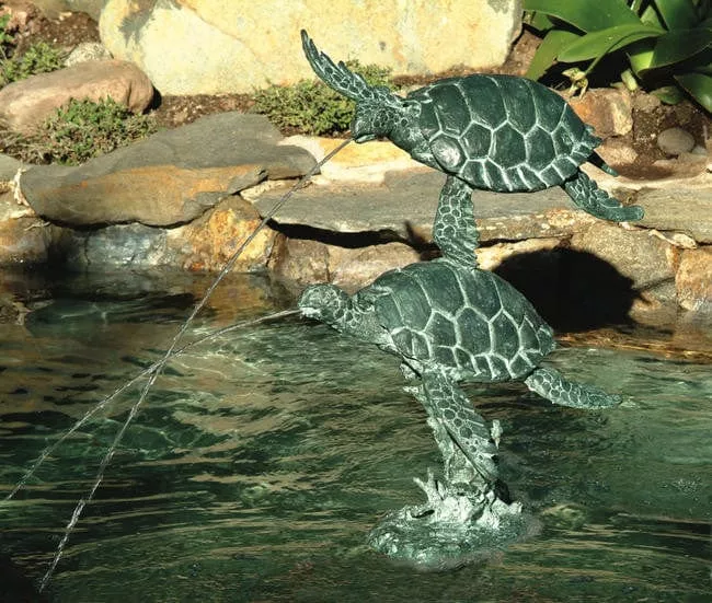 brass-baron-sea-turtles-garden-accent-pool-statuary Brass Baron Sea Turtles Garden Accent and Pool Statuary