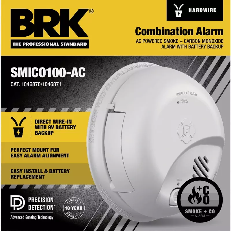 brk-hardwired-ionization-combination-smoke-carbon-monoxide-alarm BRK Hardwired Ionization Combination Smoke & Carbon Monoxide Alarm
