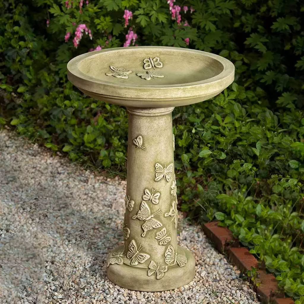 butterflies-are-free-cast-stone-birdbath Butterflies Are Free Cast Stone Birdbath