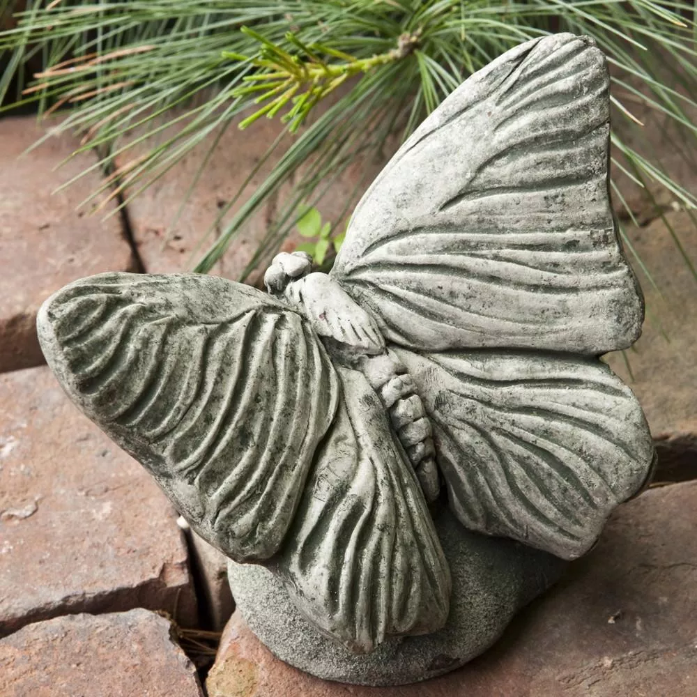 butterfly-cast-stone-garden-statue Butterfly Cast Stone Garden Statue
