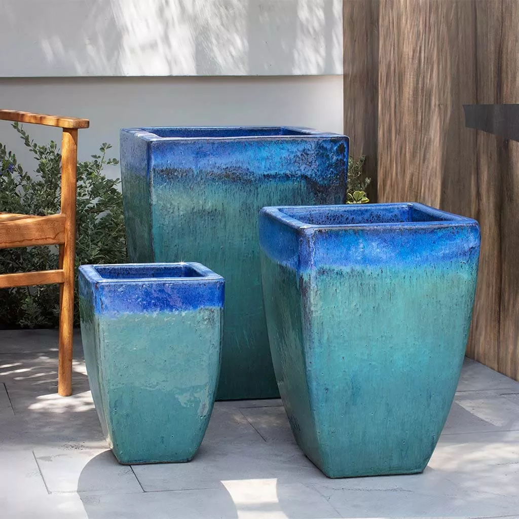 campania-international-macouba-planter-in-running-blue-set-3 Campania International Macouba Planter in Running Blue set of 3