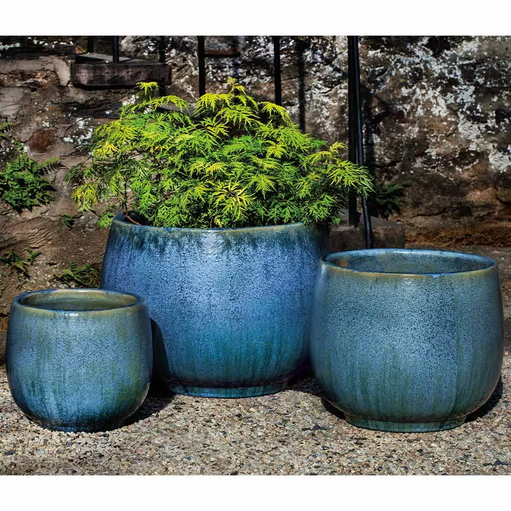 campania-international-martine-planter-in-blue-pearl-set-3 Campania International Martine Planter in Blue Pearl set of 3