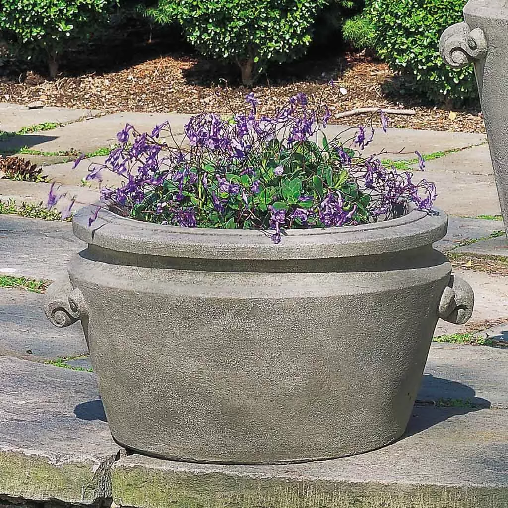 campania-international-scroll-handle-tub-planter Campania International Scroll Handle Tub Planter