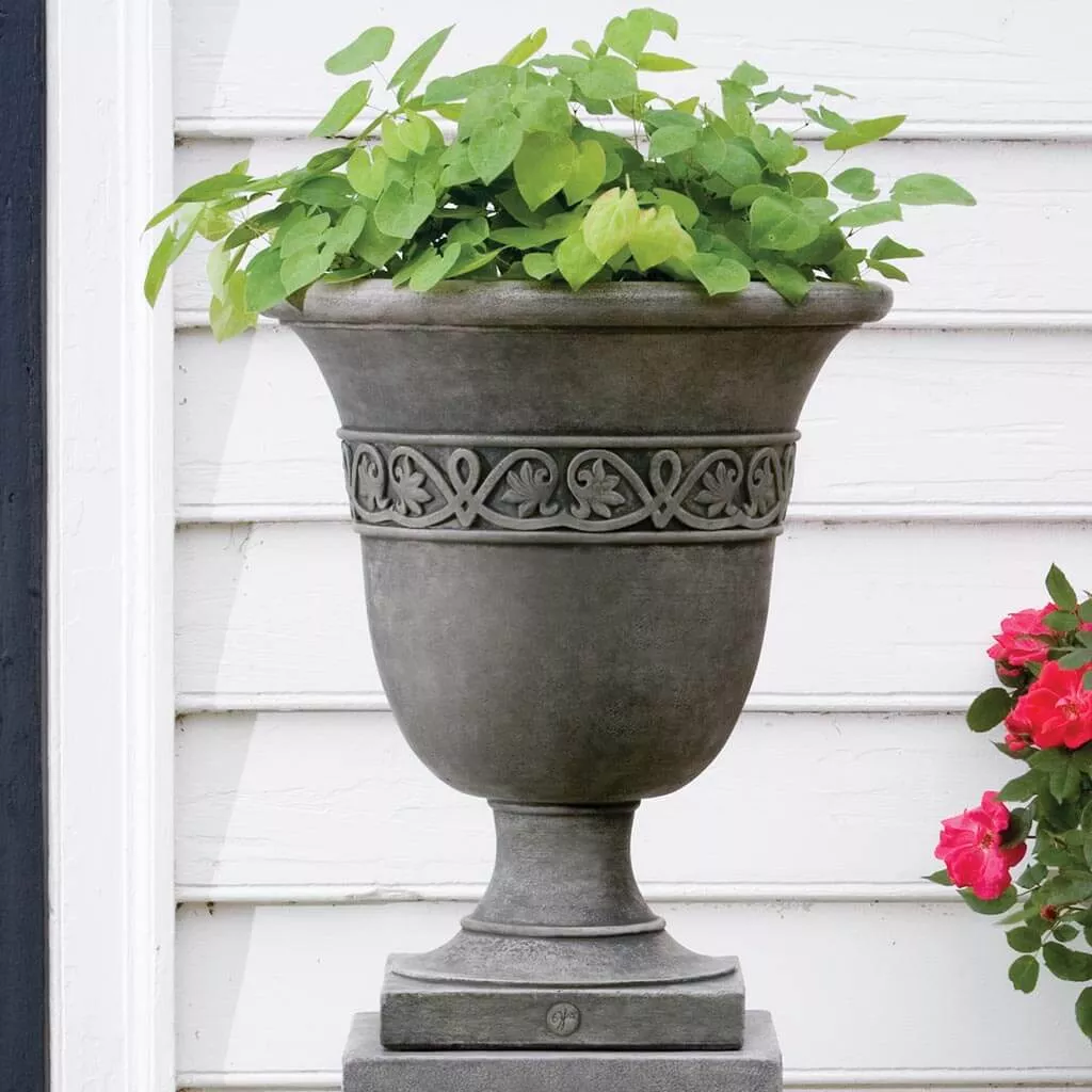 campania-international-williamsburg-strapwork-leaf-urn Campania International Williamsburg Strapwork Leaf Urn
