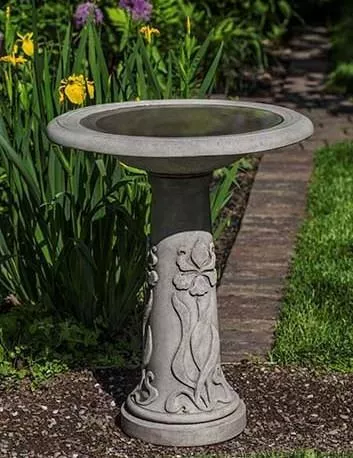 Campania Iris Birdbath