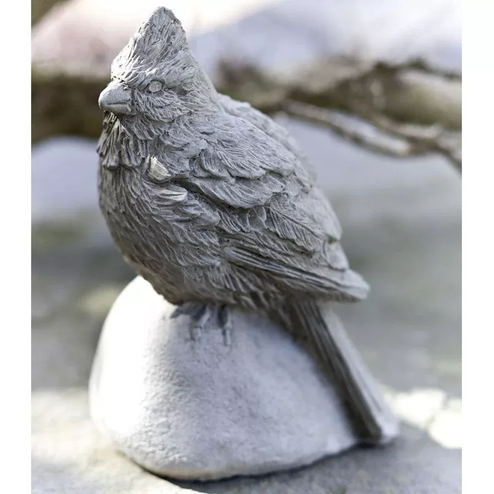 Cardinal Cast Stone Bird Garden Statue