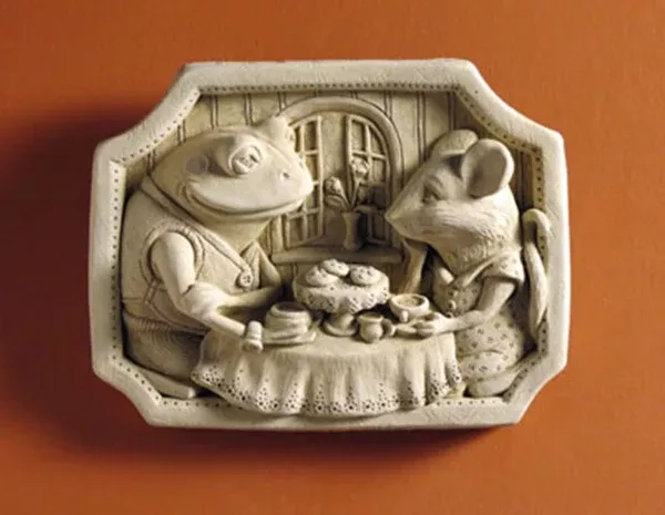 Carruth Studio Tea for Two Stone Plaque