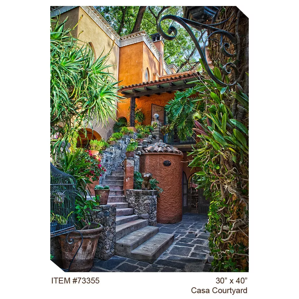 Casa Courtyard Outdoor Canvas Art