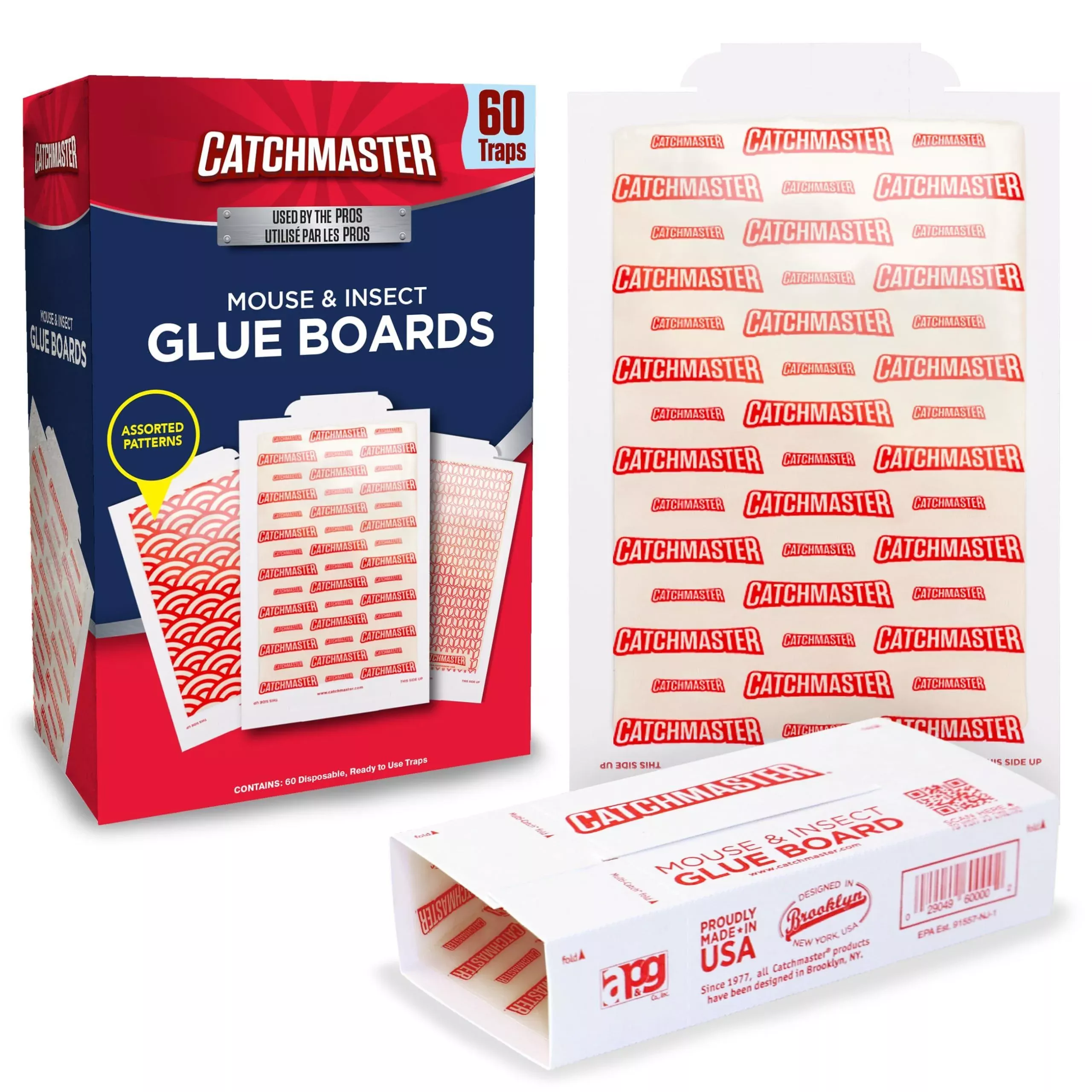 catchmaster-pro-strength-mouse-insect-glue-boards-60pk-traps-indoor-home-adhesiv Catchmaster Pro Strength Mouse & Insect Glue Boards 60pk Traps Indoor for Home, Adhesive Bug Catcher, Rat & Rodent Sticky Trap, Non Toxic Bulk Pre-Baited Glue Traps, Pet Safe House Pest Control