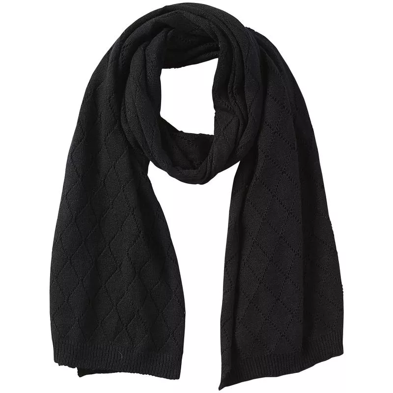 catherine-diamond-knit-scarf-black Catherine Diamond Knit Scarf, Black