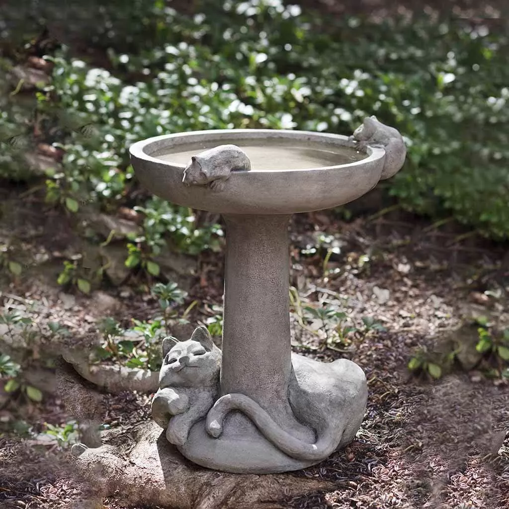 catnap-cast-stone-birdbath Catnap Cast Stone Birdbath