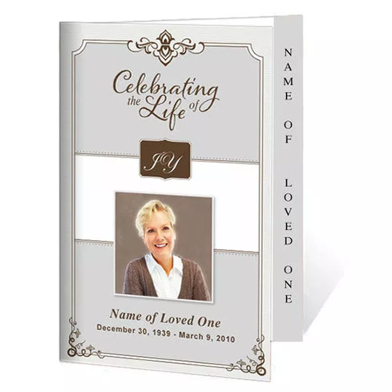 Celebrity 4-Sided Graduated Funeral Program Template