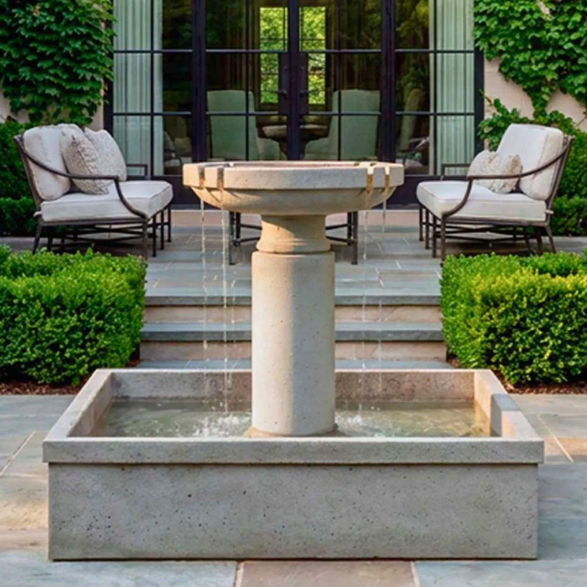 ciro-8-spillway-concrete-fountain-campania-ft476 Ciro 8-Spillway Concrete Fountain - Campania #FT476