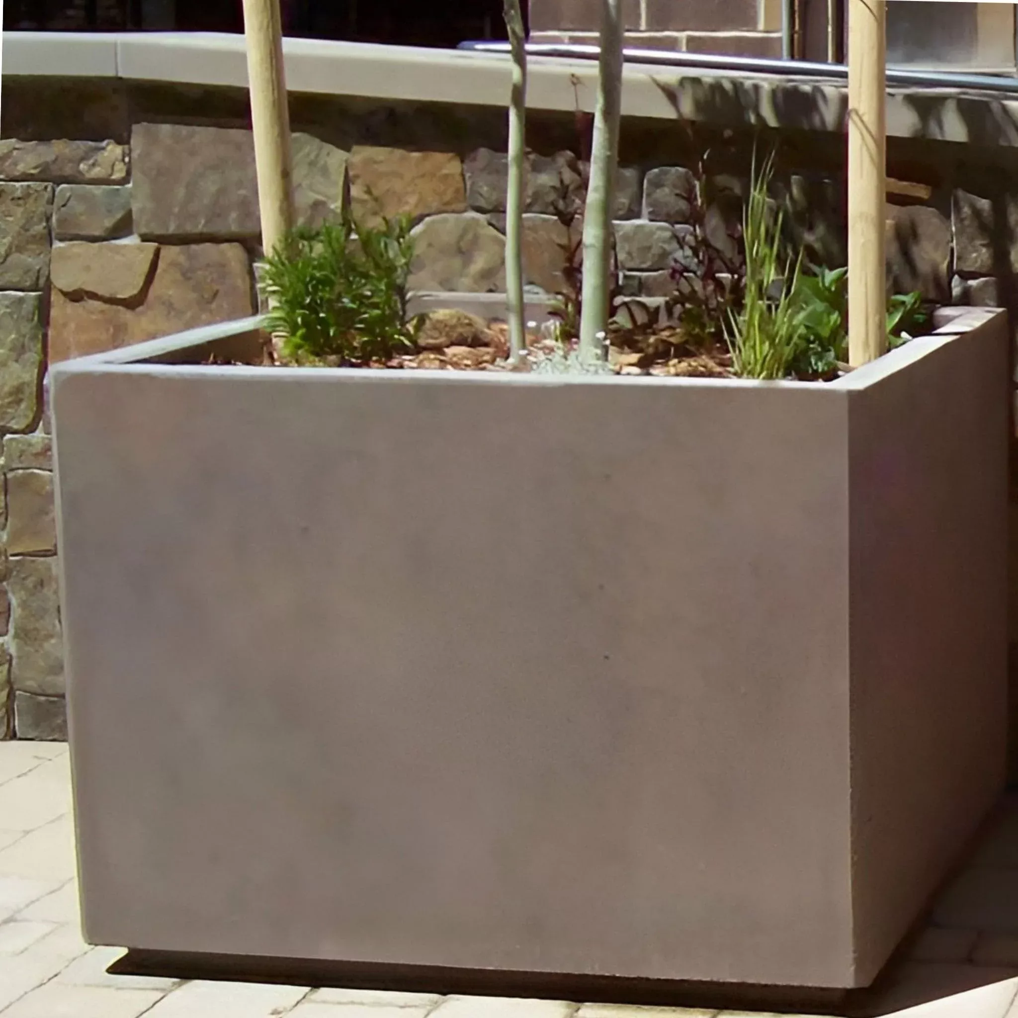 classic-square-concrete-planter-architectural-collection Classic Square Concrete Planter - Architectural Collection